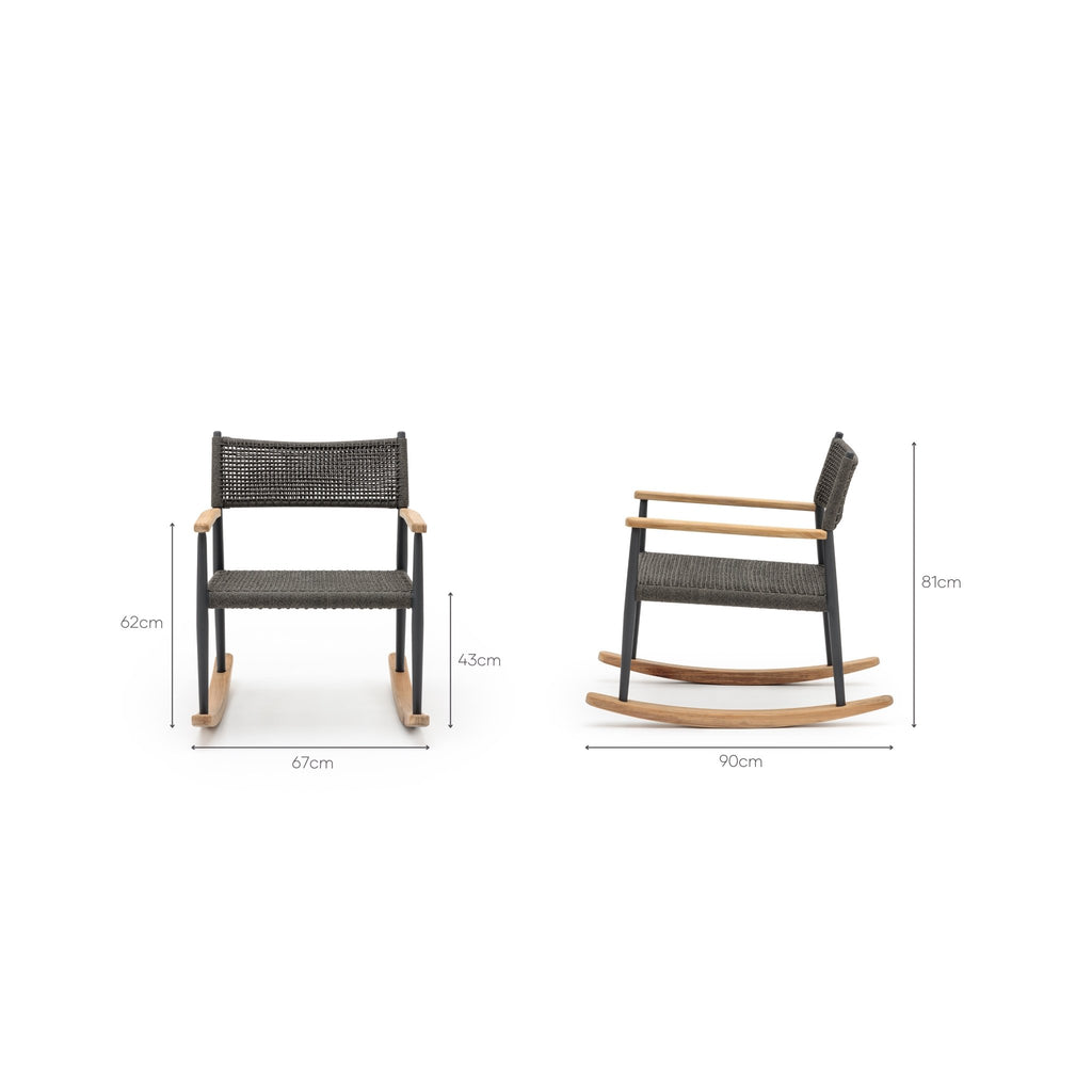 Calypso Rocking Lounge Chair - Onyx - Loom Collection