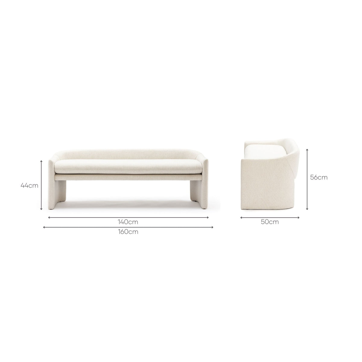Camden Bench - Hazel - Benches Loom Collection Loom Collection Dubai