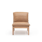 Cantaloupe Chair - Blonde Oak & Pecan Leather - Tolv Loom Collection Dubai