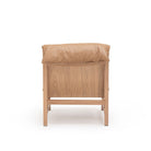 Cantaloupe Chair - Blonde Oak & Pecan Leather - Tolv Loom Collection Dubai