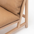 Cantaloupe Chair - Blonde Oak & Pecan Leather - Tolv Loom Collection Dubai