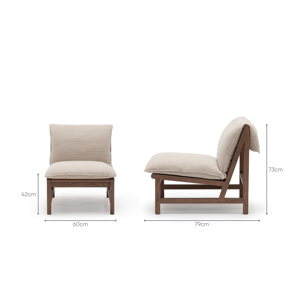 Cantaloupe Chair - Latte Oak & Calvados Jute - Accent Chairs Tolv Loom Collection Dubai
