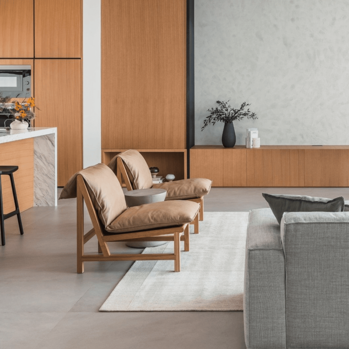 Cantaloupe Chair - Light Oak & Desert