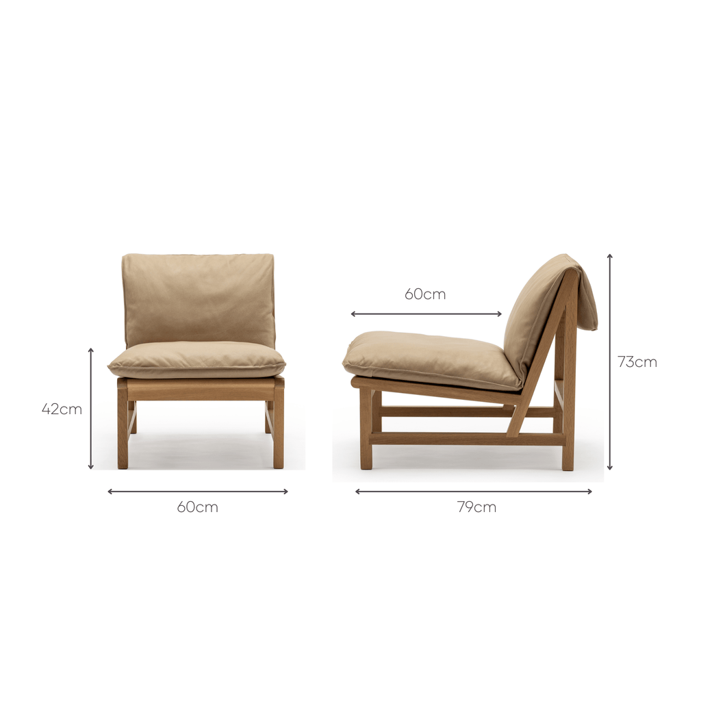 Cantaloupe Chair - Light Oak & Desert - Loom Collection