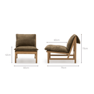 Cantaloupe Chair - Light Oak & Seduce Moss
