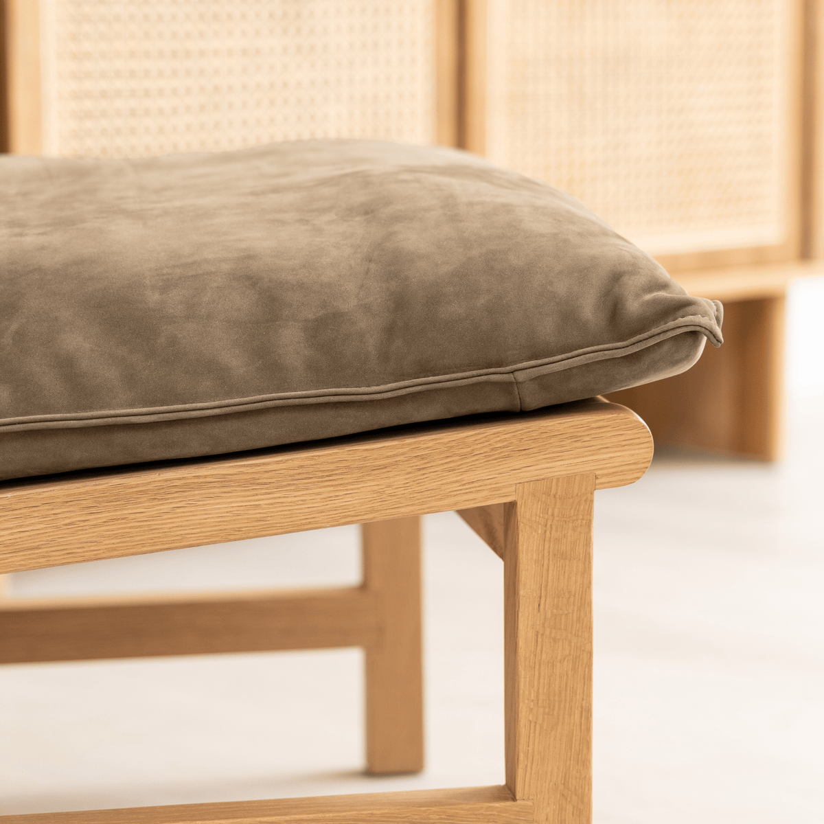Cantaloupe Chair - Light Oak & Seduce Moss