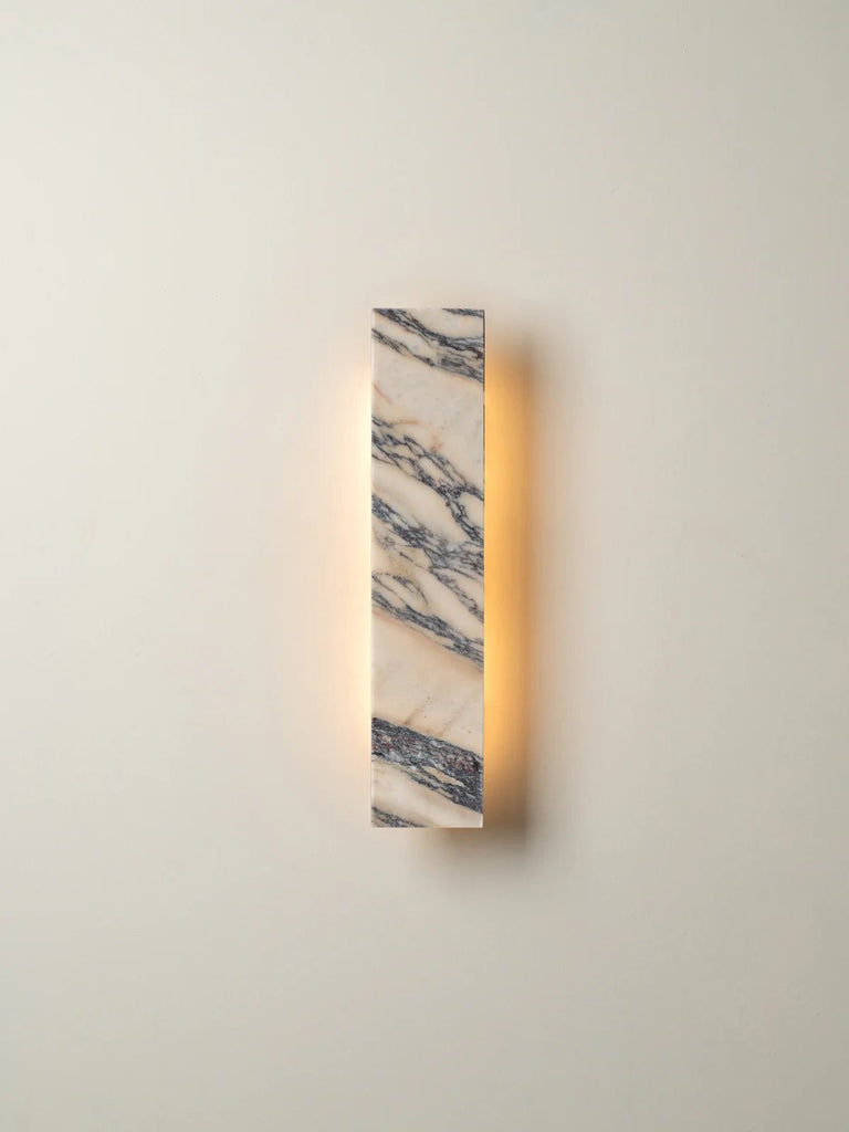 Canti - Calacatta Viola Marble And Aged Brass Rectangular Wall Light - Wall Lights Lights&Lamps Loom Collection Dubai