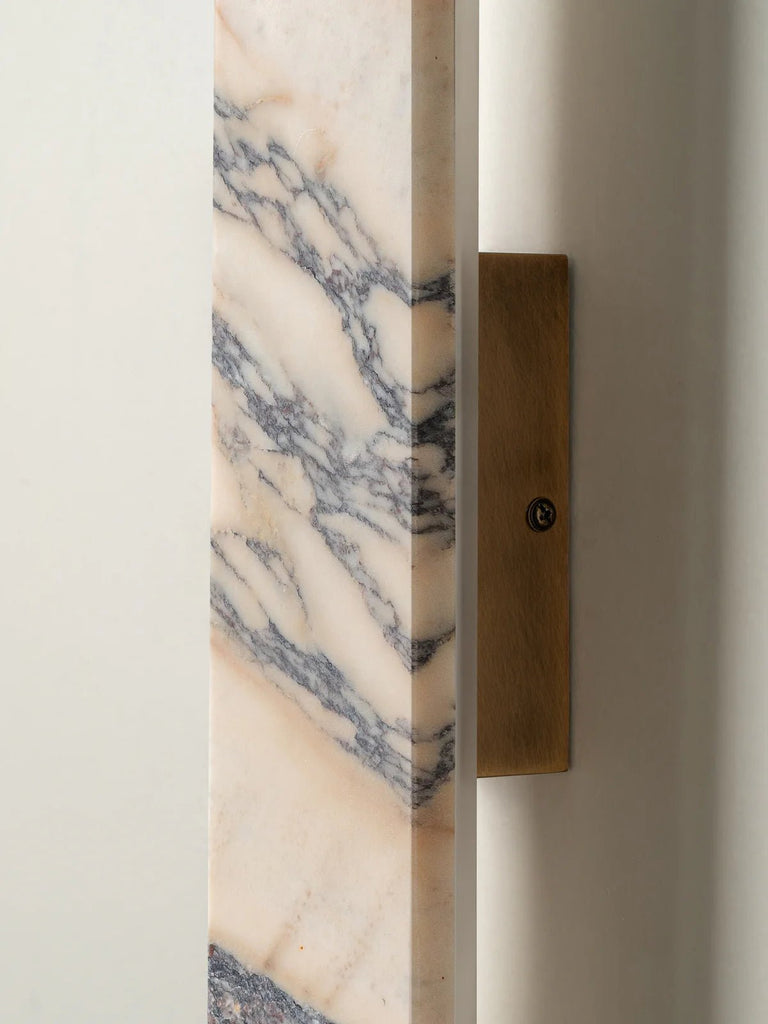 Canti - Calacatta Viola Marble And Aged Brass Rectangular Wall Light - Wall Lights Lights&Lamps Loom Collection Dubai