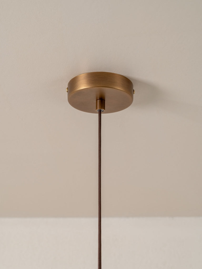 Capel - Aged Brass Drop Cap Lampholder Kit - Loom Collection