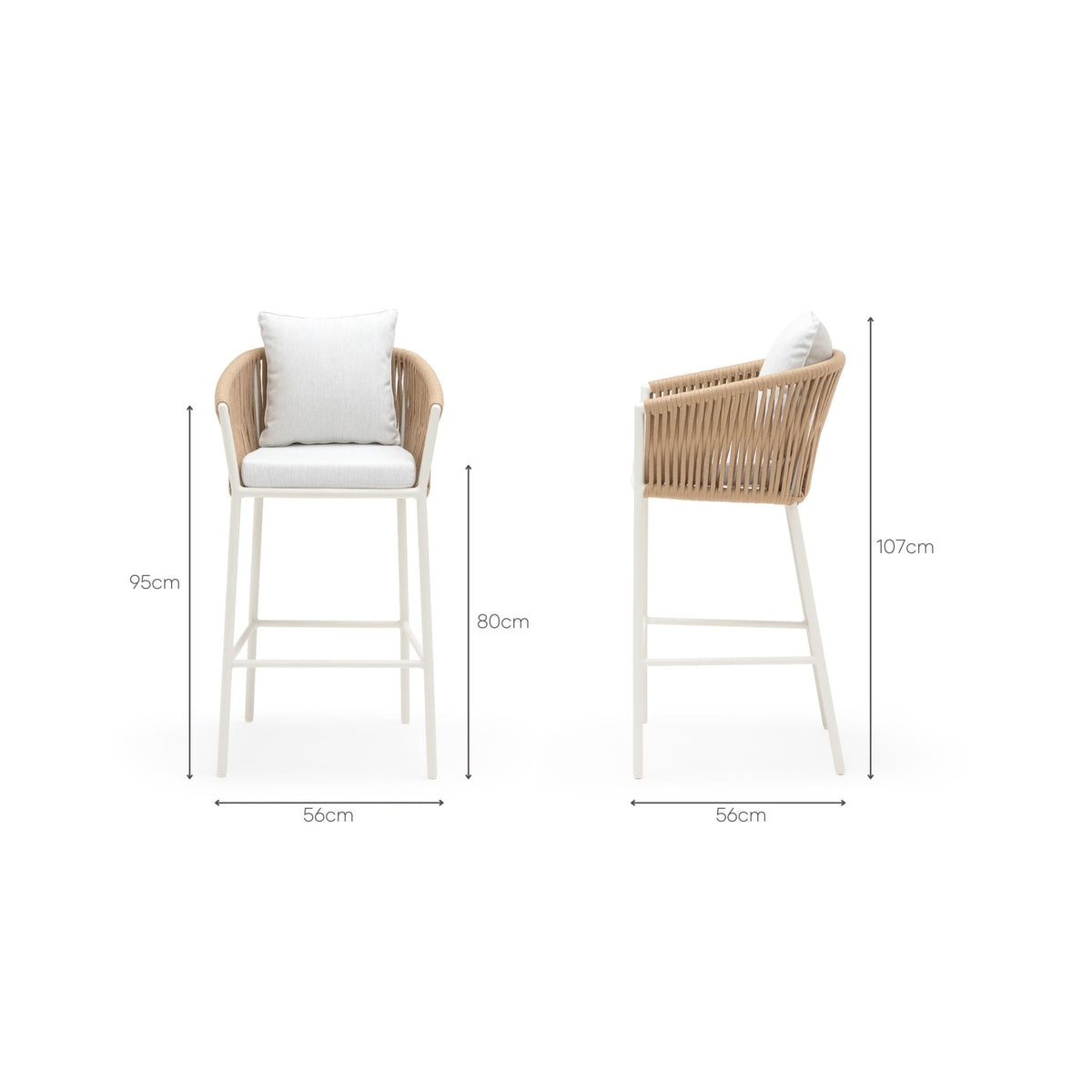Cascade Bar Chair - Shell - Bar & Counter Stools Loom Collection Loom Collection Dubai
