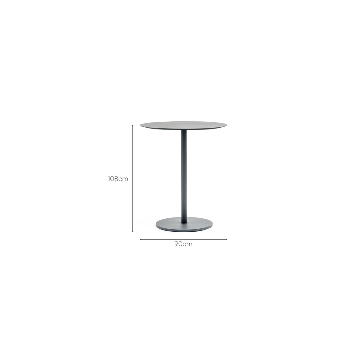 Cascade Bar Table 90 - Coal - Outdoor Dining Tables Loom Collection Loom Collection Dubai