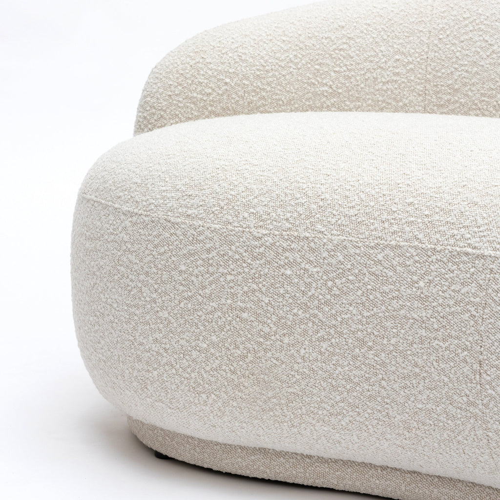 Cashew Sofa - Ivory Boucle - Curved Sofas Loom Collection Loom Collection Dubai