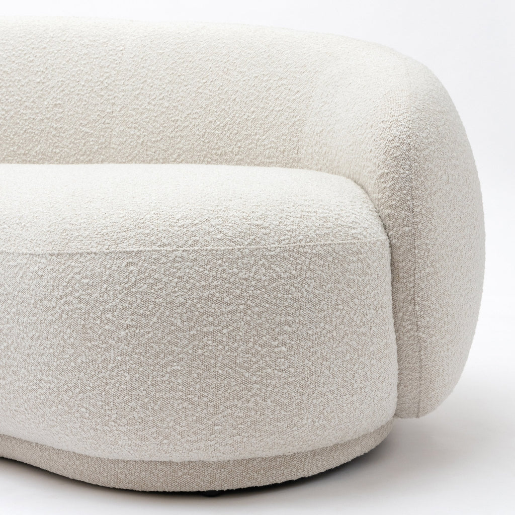 Cashew Sofa - Ivory Boucle - Curved Sofas Loom Collection Loom Collection Dubai