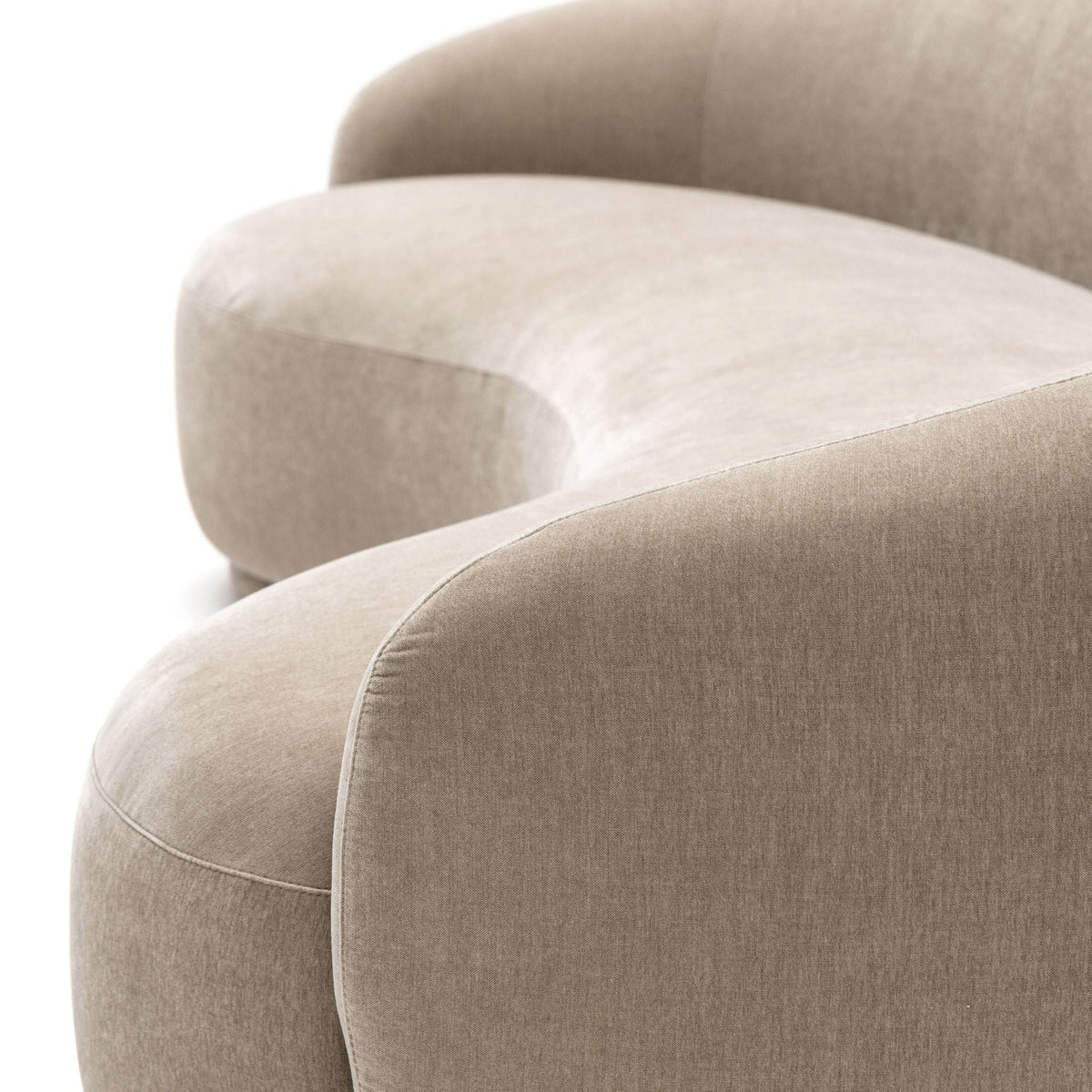 Cashew Sofa - Latte - Curved Sofas Loom Collection Loom Collection Dubai