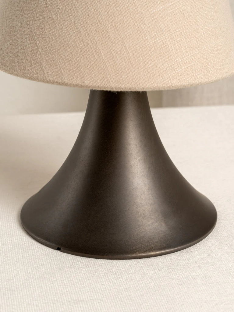 Cenare - Bronze And Linen Rechargeable Table Lamp - Loom Collection