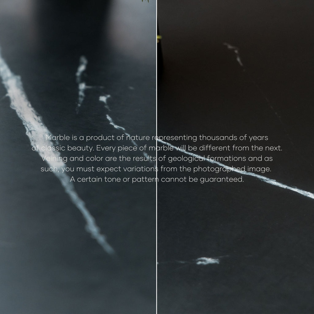 Chantilly Dining Table - Light Ash & Nero Marquina Marble - Round Dining Tables Loom Collection Loom Collection Dubai