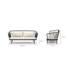 Charles Sofa - Black & West Lake Gesso - Sofa Tolv Loom Collection Dubai
