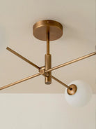 Chelso - 4 Light Aged Brass And Opal Flush - Ceiling Lights Lights&Lamps Loom Collection Dubai