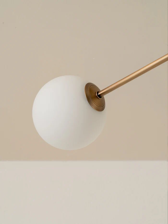 Chelso - 4 Light Aged Brass And Opal Flush - Ceiling Lights Lights&Lamps Loom Collection Dubai