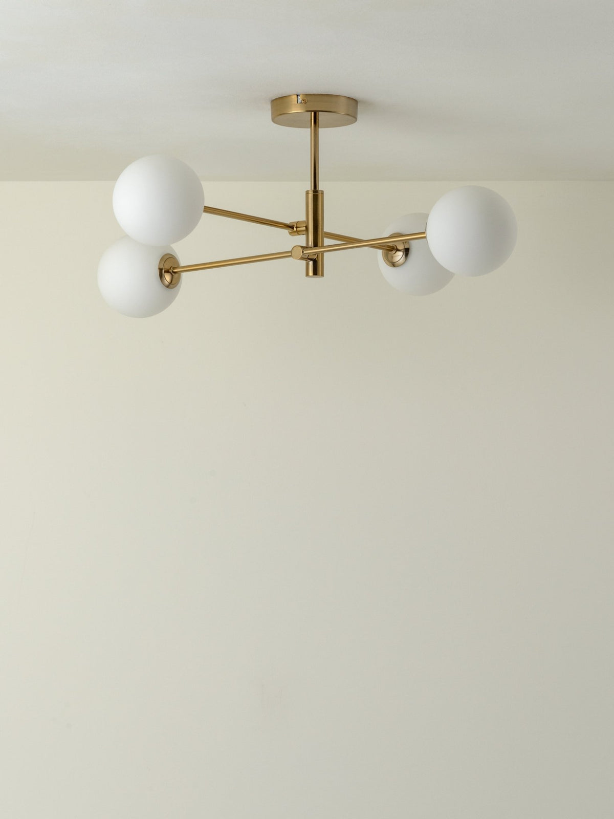 Chelso - 4 Light Brass And Opal Flush