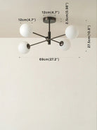Chelso - 4 Light Bronze And Opal Flush - Ceiling Lights Lights&Lamps Loom Collection Dubai