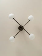 Chelso - 4 Light Bronze And Opal Flush - Ceiling Lights Lights&Lamps Loom Collection Dubai