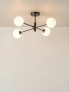 Chelso - 4 Light Bronze And Opal Flush - Ceiling Lights Lights&Lamps Loom Collection Dubai