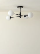 Chelso - 4 Light Matt Black And Opal Flush