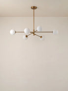 Chelso - 6 Light Aged Brass And Opal Pendant - Ceiling Lights Lights&Lamps Loom Collection Dubai