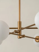 Chelso - 6 Light Aged Brass And Opal Pendant - Ceiling Lights Lights&Lamps Loom Collection Dubai