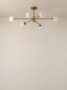 Chelso - 6 Light Aged Brass And Opal Pendant - Ceiling Lights Lights&Lamps Loom Collection Dubai