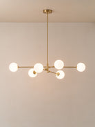 Chelso - 6 Light Brass And Opal Pendant