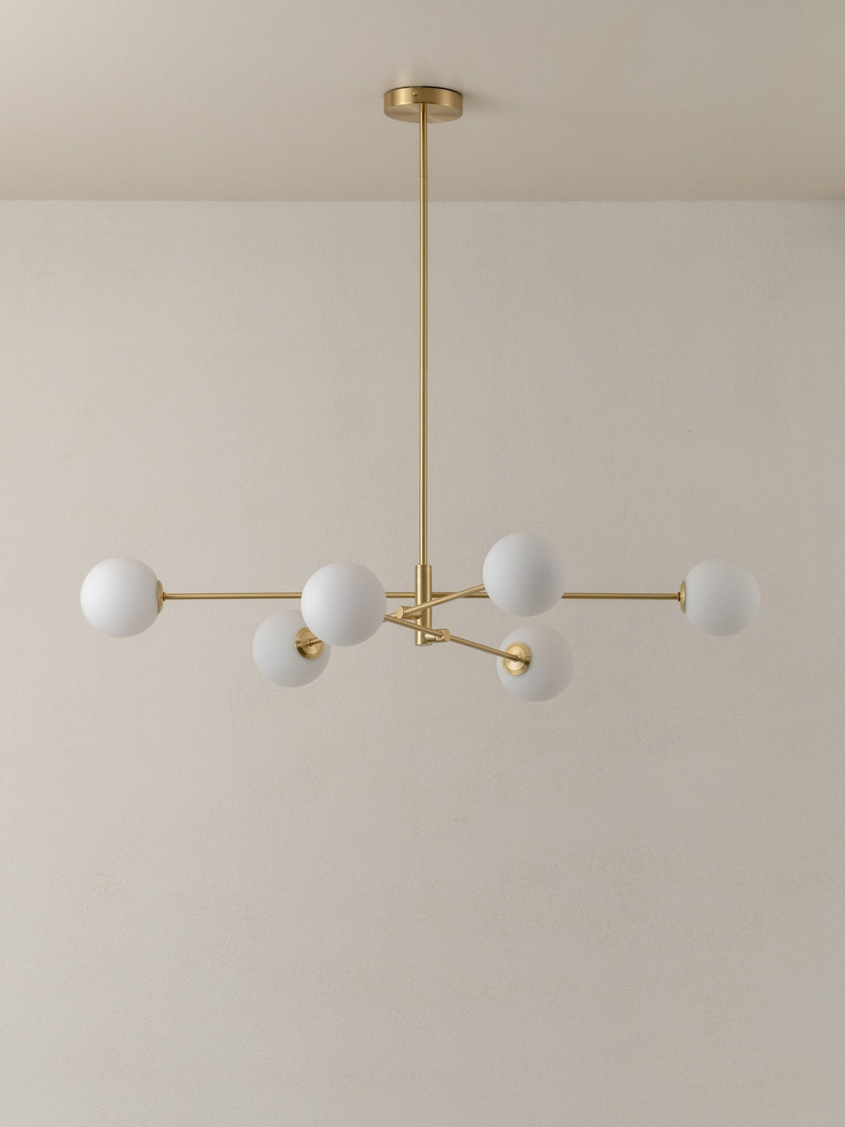 Chelso - 6 Light Brass And Opal Pendant