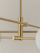 Chelso - 6 Light Brass And Opal Pendant