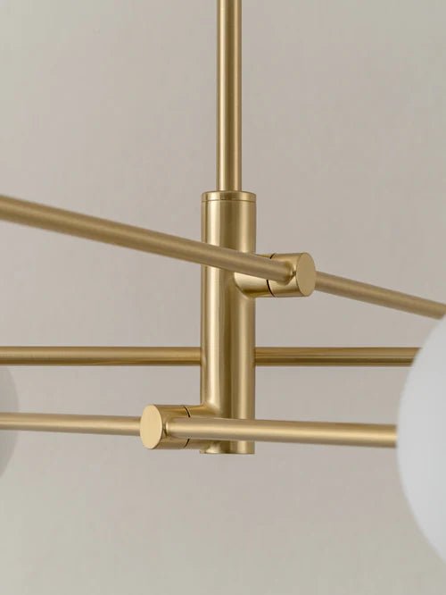 Chelso - 6 Light Brass And Opal Pendant - Loom Collection