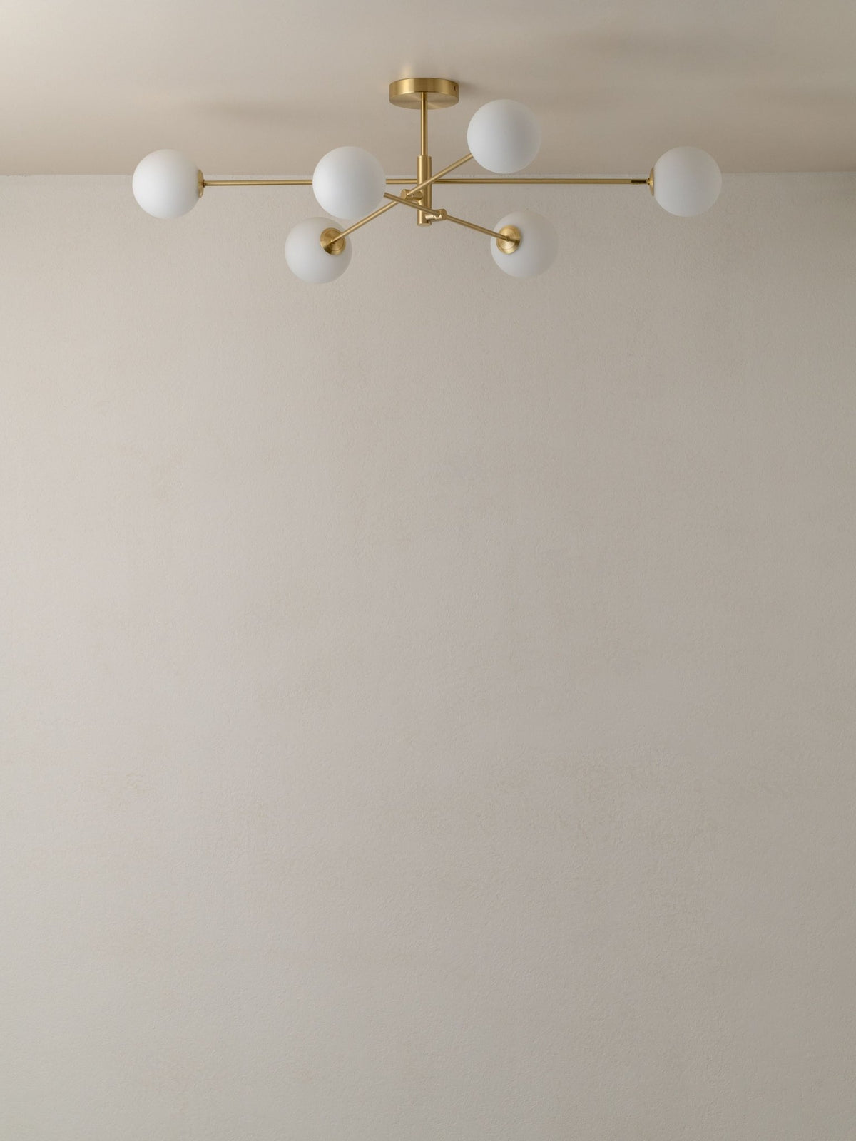 Chelso - 6 Light Brass And Opal Pendant