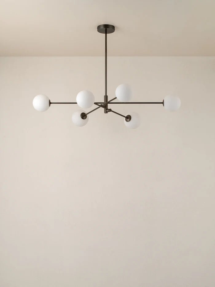 Chelso - 6 Light Bronze And Opal Pendant - Ceiling Lights Lights&Lamps Loom Collection Dubai
