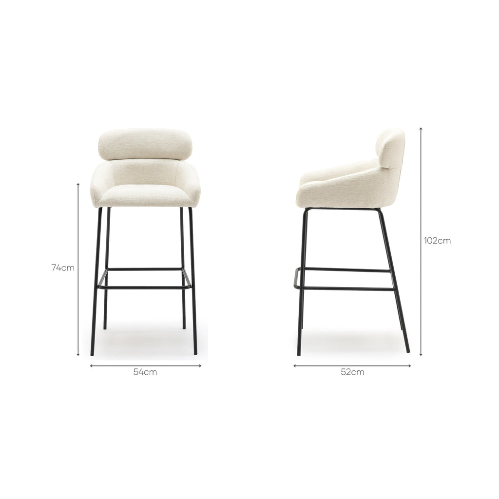Chloe Bar Chair - Hazel - Loom Collection