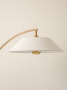 Circo - 1 Light Arc Brass And Natural Linen Floor Lamp
