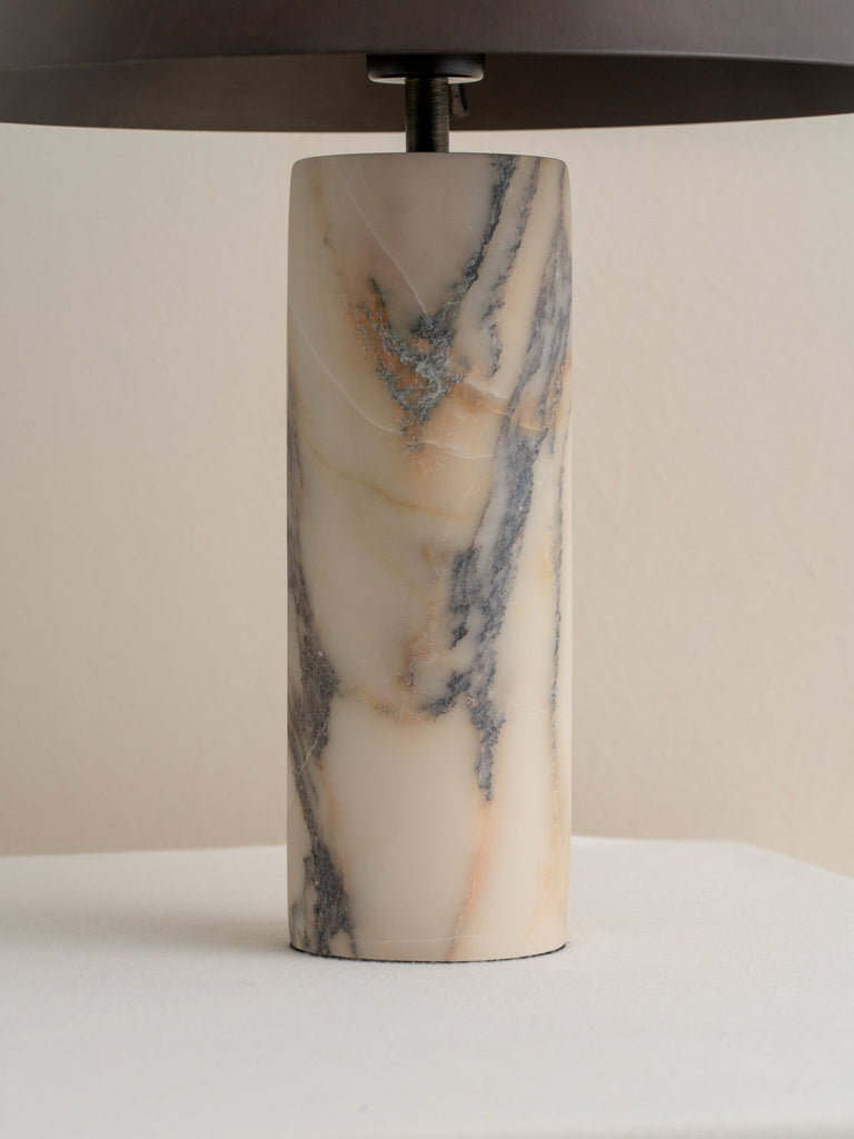 Cline - Calacatta Viola Marble And Bronze Table Lamp.