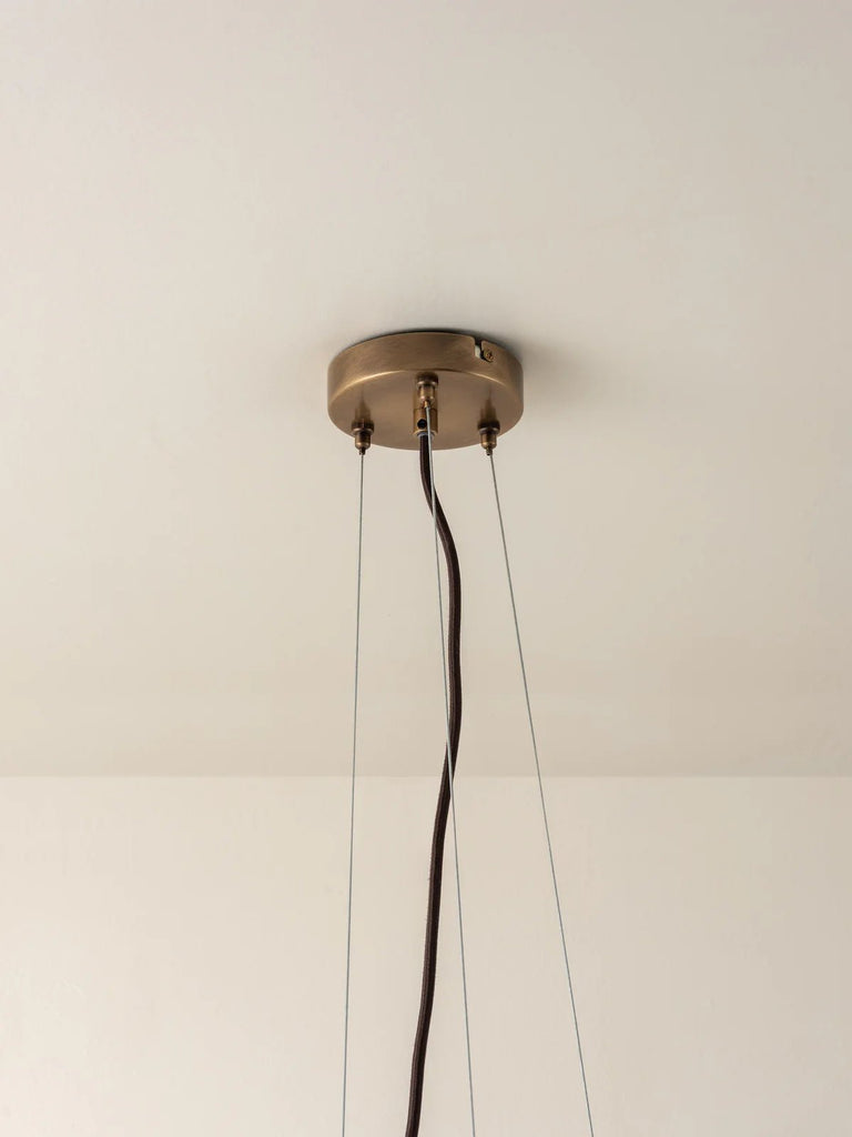 Cloudia - 3 Light Small White Frosted Brass Chandelier