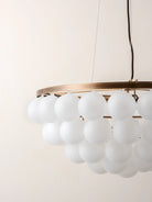 Cloudia - 5 Light Large White Frosted Brass Chandelier - Ceiling lamps
