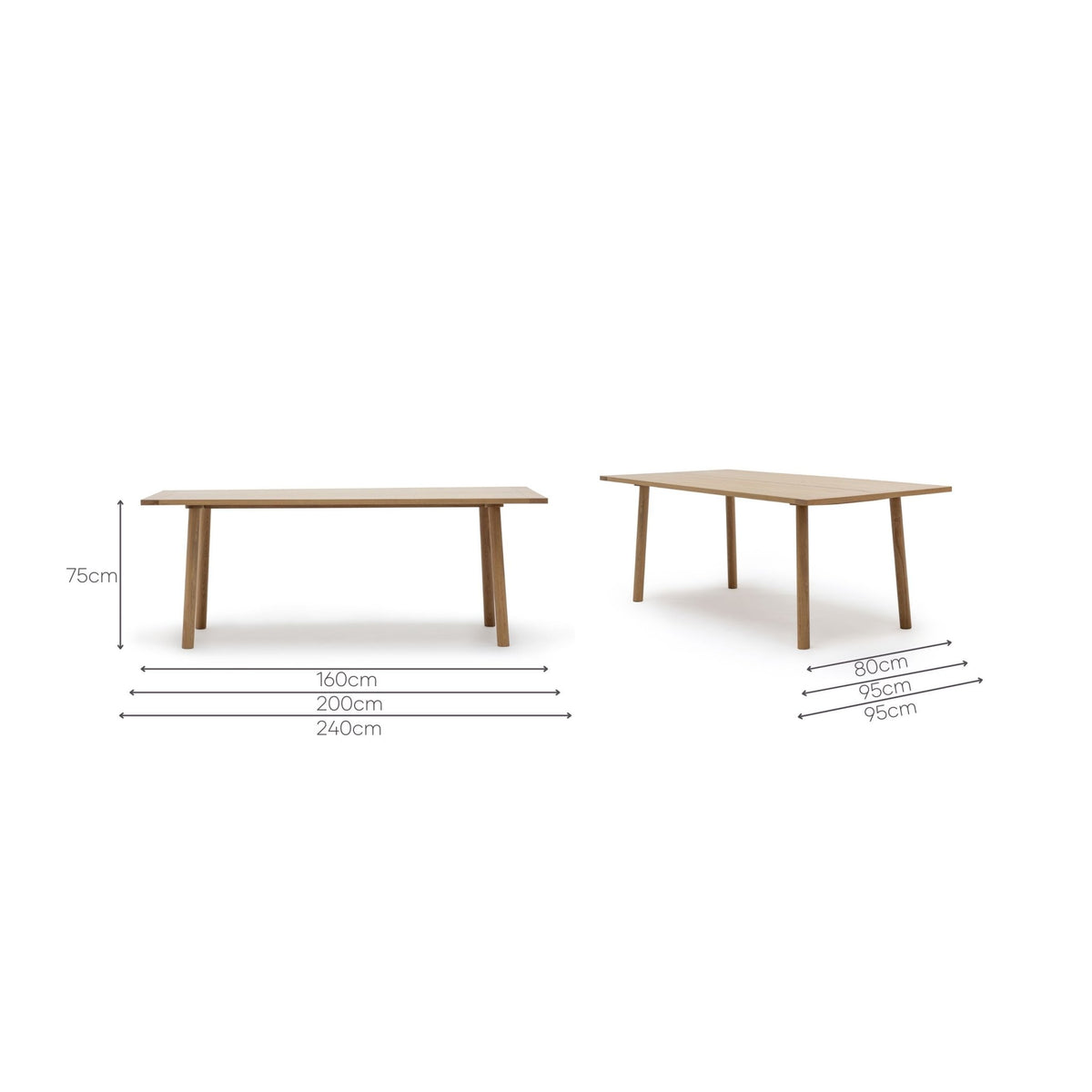 Coco Dining Table - Light Oak - Rectangular Dining Tables Natadora Loom Collection Dubai