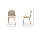 Com Chair - Blonde Oak & Fleece Fawn - Dining Chairs Tolv Loom Collection Dubai