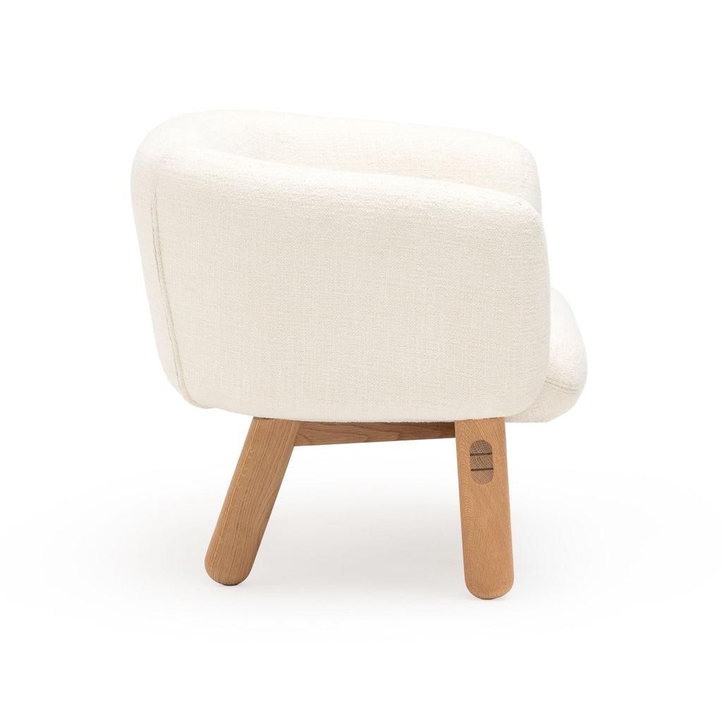 Copal Chair - Light Oak & Cobbler Panna Cotta - Accent Chairs Tolv Loom Collection Dubai
