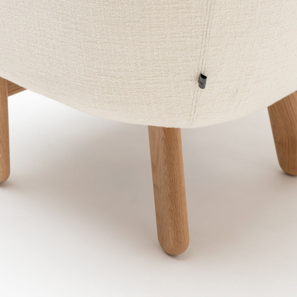 Copal Chair - Light Oak & Cobbler Panna Cotta - Accent Chairs Tolv Loom Collection Dubai