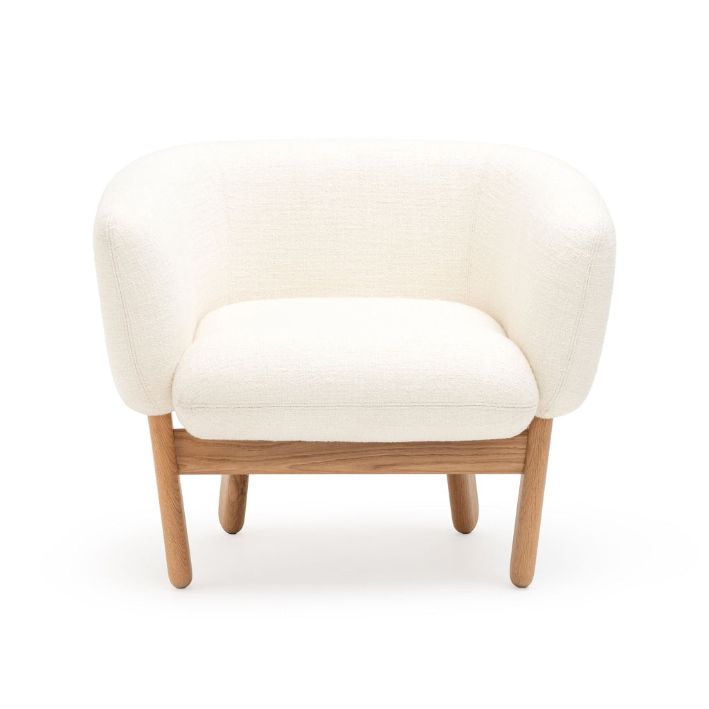 Copal Chair - Light Oak & Cobbler Panna Cotta - Accent Chairs Tolv Loom Collection Dubai