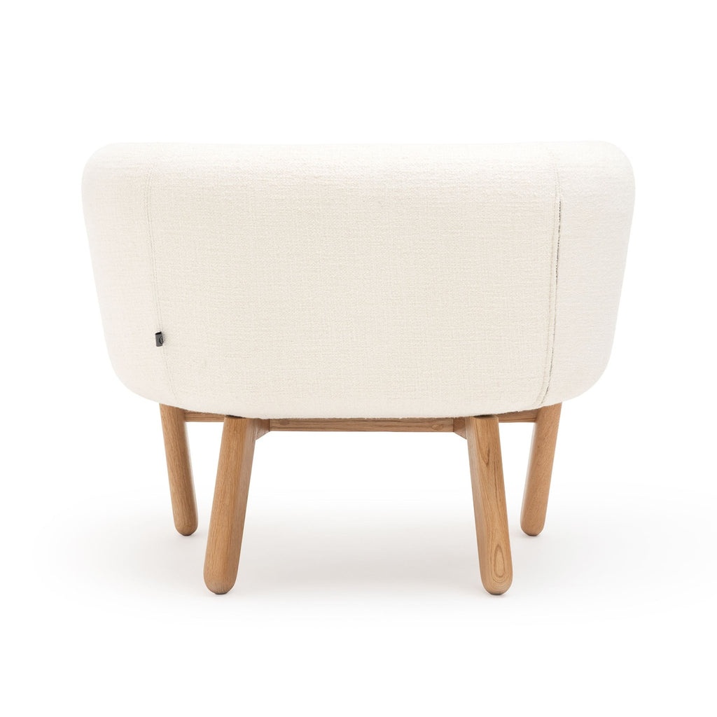 Copal Chair - Light Oak & Cobbler Panna Cotta - Accent Chairs Tolv Loom Collection Dubai