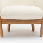 Copal Chair - Light Oak & Cobbler Panna Cotta - Accent Chairs Tolv Loom Collection Dubai