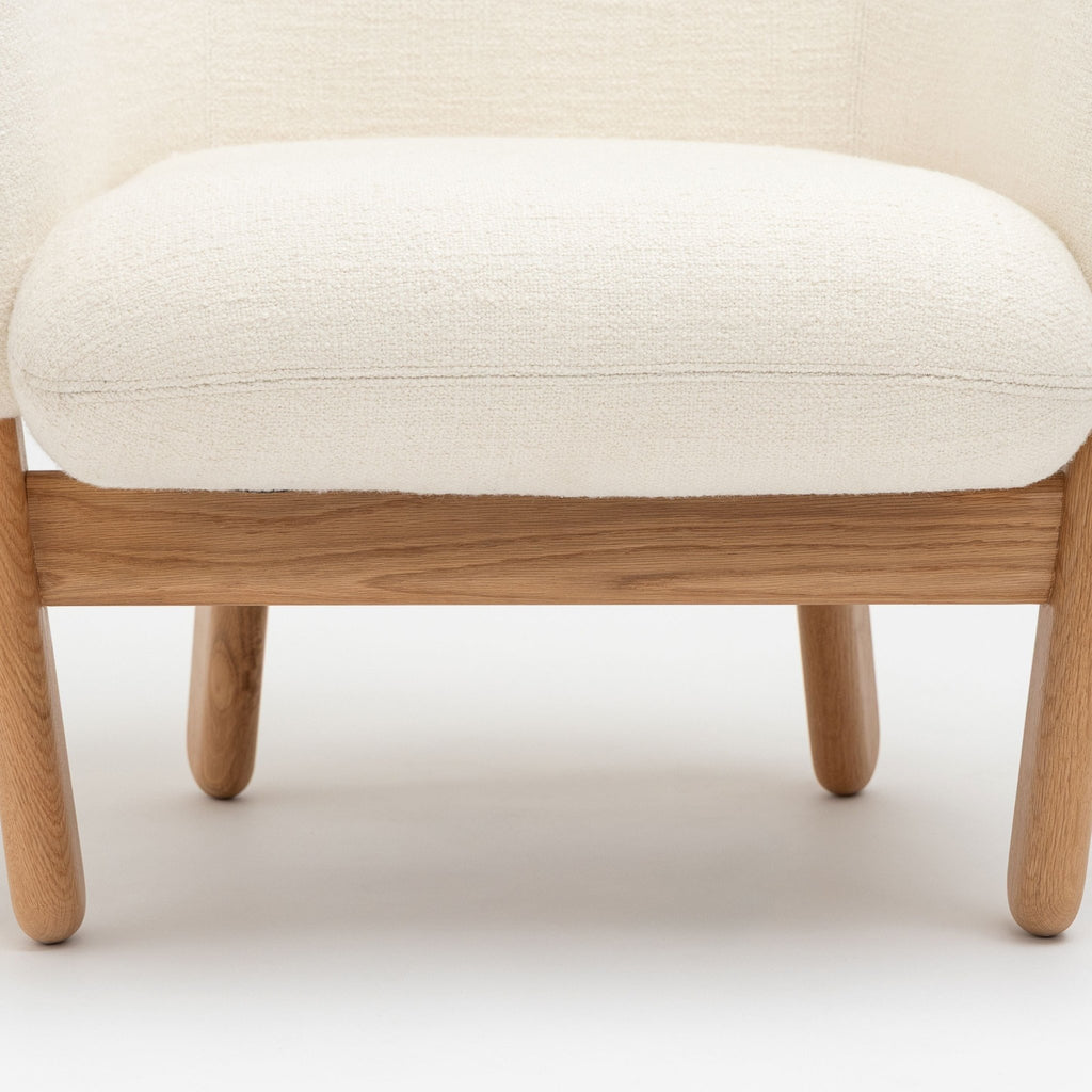 Copal Chair - Light Oak & Cobbler Panna Cotta - Accent Chairs Tolv Loom Collection Dubai